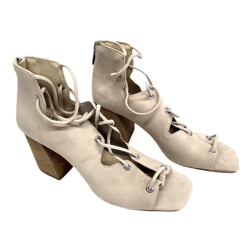 Vince Camuto Tan Nahara Corset Block Heels 9 - Picture 2 of 7